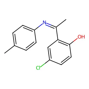 Phenol, 4-chloro-2-[1-[(4-methylphenyl)imino]ethyl]- structure
