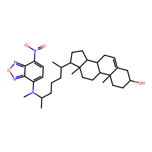 25-((7-Chloro-4-nitrobenz-2-oxa-1,3-diazole)methylamino)-27-norcholesterol structure