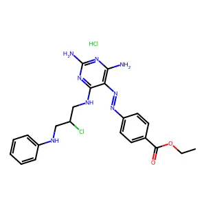 C22H25ClN8O2.ClH structure