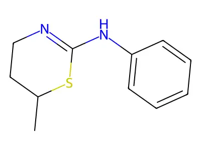 6-methyl-N-phenyl-5,6-dihydro-4H-1,3-thiazin-2-amine structure