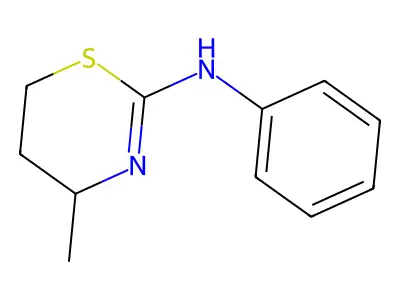 4-methyl-N-phenyl-5,6-dihydro-4H-1,3-thiazin-2-amine structure