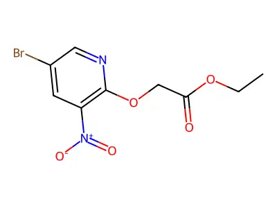 Ethyl 2-((5-bromo-3-nitropyridin-2-yl)oxy)acetate structure