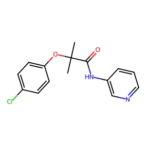 2-(4-chlorophenoxy)-2-methyl-N-pyridin-3-ylpropanamide structure