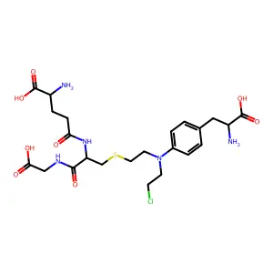 Monochloro-monoglutathionyl melphalan structure