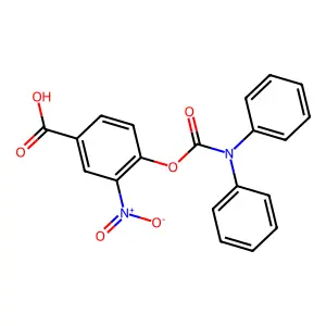 2-硝基-4-羧基苯基-N,N-二苯基氨基甲酸酯 structure
