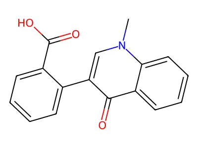 2-(1-Methyl-4-oxo-1,4-dihydro-3-quinolinyl)benzenecarboxylic acid structure