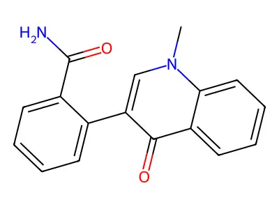 2-(1,4-Dihydro-1-methyl-4-oxo-3-quinolinyl)benzamide structure