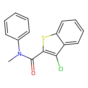 3-chloro-N-methyl-N-phenyl-1-benzothiophene-2-carboxamide structure