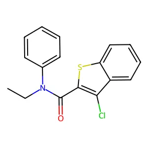 3-chloro-N-ethyl-N-phenyl-1-benzothiophene-2-carboxamide structure