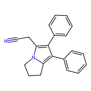 1H-Pyrrolizine-5-acetonitrile, 2,3-dihydro-6,7-diphenyl- structure