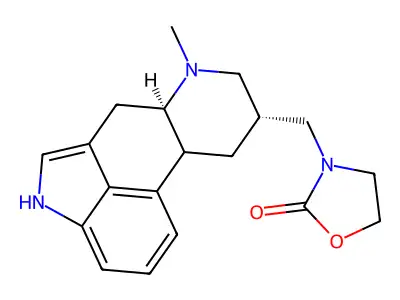 2-Oxazolidinone, 3-(((8-beta)-6-methylergolin-8-yl)methyl)- structure
