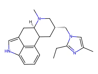 Ergoline, 8-((2-ethyl-4-methyl-1H-imidazol-1-yl)methyl)-6-methyl-, (8-beta)- structure