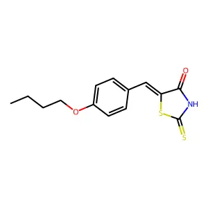 (5Z)-5-[(4-butoxyphenyl)methylidene]-2-sulfanylidene-1,3-thiazolidin-4-one structure