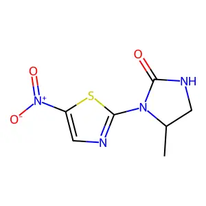 5-Methyl-1-(5-nitro-2-thiazolyl)-2-imidazolidinone structure