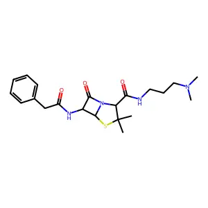 N-(3-Dimethylaminopropyl)benzylpenicillinamide structure