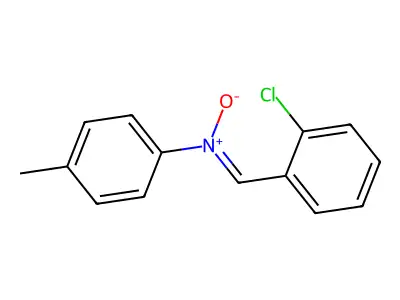 Benzenamine, N-[(2-chlorophenyl)methylene]-4-methyl-, N-oxide structure