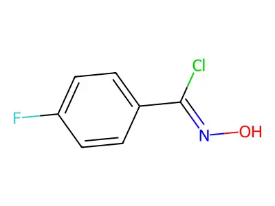 4-fluoro-N-hydroxybenzenecarboximidoyl chloride structure