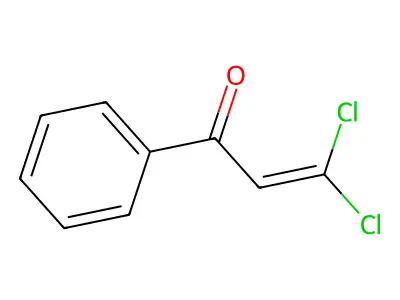 3,3-Dichloro-1-phenylprop-2-en-1-one structure