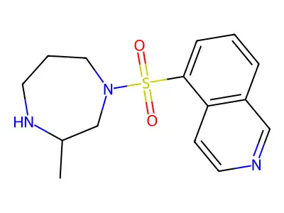 1H-1,4-Diazepine, hexahydro-1-(5-isoquinolinylsulfonyl)-3-methyl- structure