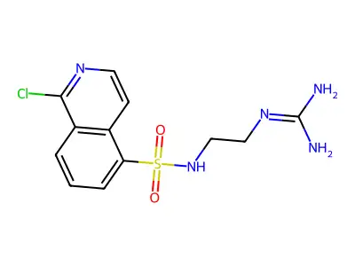 5-Isoquinolinesulfonamide, N-(2-((aminoiminomethyl)amino)ethyl)-1-chloro- structure