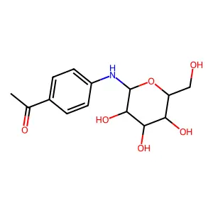 Acetophenone, 4'-(beta-D-glucopyranosylamino)- structure