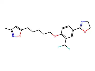 Isoxazole, 5-(5-(2-(difluoromethyl)-4-(4,5-dihydro-2-oxazolyl)phenoxy)pentyl)-3-methyl- structure