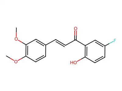 3,4-Dimethoxy-5'-fluoro-2'-hydroxychalcone structure