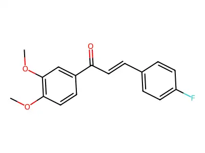 (2E)-1-(3,4-dimethoxyphenyl)-3-(4-fluorophenyl)prop-2-en-1-one structure