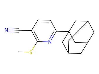 6-(1-Adamantyl)-2-methylsulfanylpyridine-3-carbonitrile structure