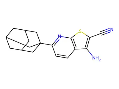 6-(1-Adamantyl)-3-aminothieno[2,3-b]pyridine-2-carbonitrile structure