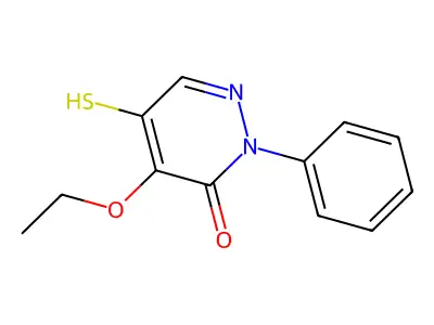 4-Ethoxy-2-phenyl-5-sulfanyl-2,3-dihydropyridazin-3-one structure