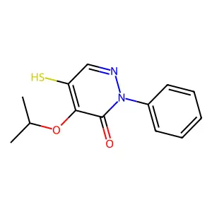 3(2H)-Pyridazinone, 5-mercapto-4-(1-methylethoxy)-2-phenyl- structure