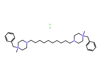 Piperazinium, 4,4'-decamethylenebis(1-benzyl-1-methyl-, dichloride structure
