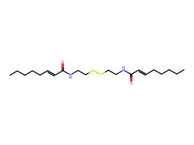N-[2-[2-(oct-2-enoylamino)ethyldisulfanyl]ethyl]oct-2-enamide structure