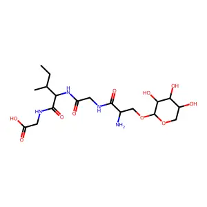 Xylopyranosyl-seryl-glycyl-isoleucyl-glycine structure