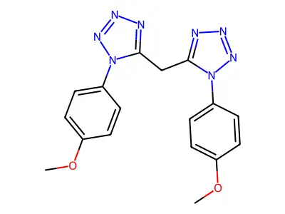 1H-Tetrazole, 5,5'-methylenebis[1-(4-methoxyphenyl)- structure