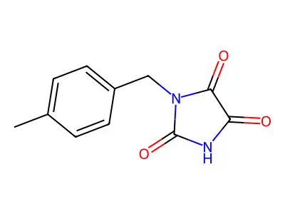 1-[(4-Methylphenyl)methyl]imidazolidine-2,4,5-trione structure