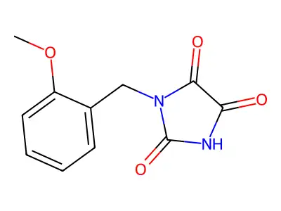 1-[(2-Methoxyphenyl)methyl]imidazolidine-2,4,5-trione structure