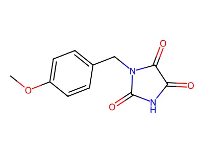 1-[(4-Methoxyphenyl)methyl]imidazolidine-2,4,5-trione structure