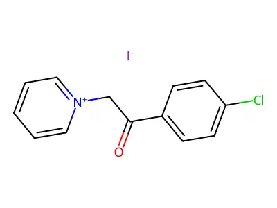 1-[2-(4-Chlorophenyl)-2-oxoethyl]pyridinium iodide structure