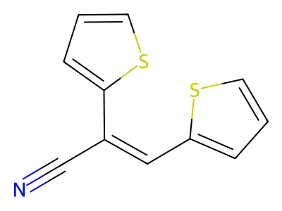 Acrylonitrile, 2,3-di-2-thienyl-, (Z)- structure