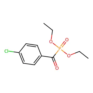 (p-Chloro-Benzoyl)-phosphonic acid diethyl ester structure
