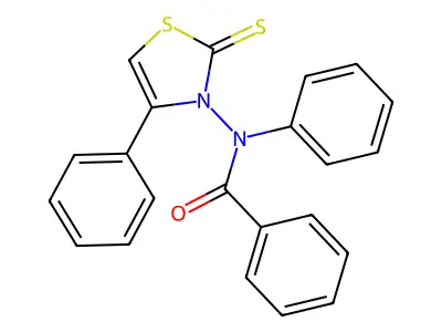 N-Phenyl-N-(4-phenyl-2-sulfanylidene-2,3-dihydro-1,3-thiazol-3-yl)benzamide structure