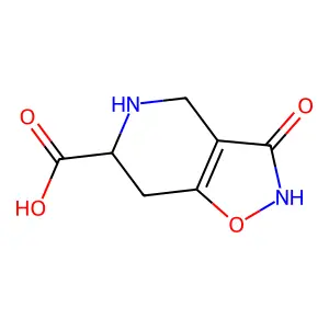 3-Hydroxy-4,5,6,7-tetrahydroisoxazolo(4,5-c)pyridine-6-carboxylic acid structure