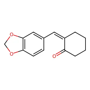 Cyclohexanone, 2-(1,3-benzodioxol-5-ylmethylene)- structure