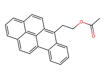 Benzo(a)pyrene-6-ethanol, acetate structure