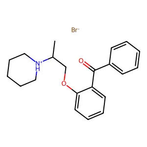 Benzophenone, 2-(2-piperidinopropoxy)-, hydrobromide structure