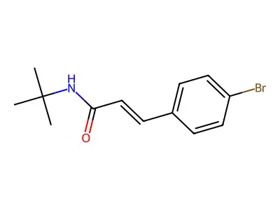 3-(4-bromophenyl)-N-tert-butylprop-2-enamide structure