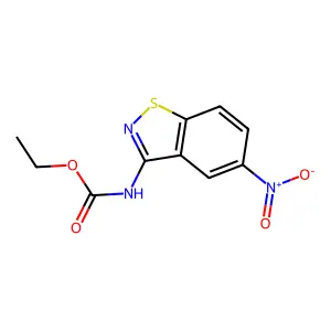 N-(5-硝基-1,2-苯并噻唑-3-基)氨基甲酸乙酯 structure