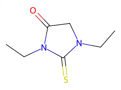 1,3-Diethyl-2-sulfanylideneimidazolidin-4-one structure